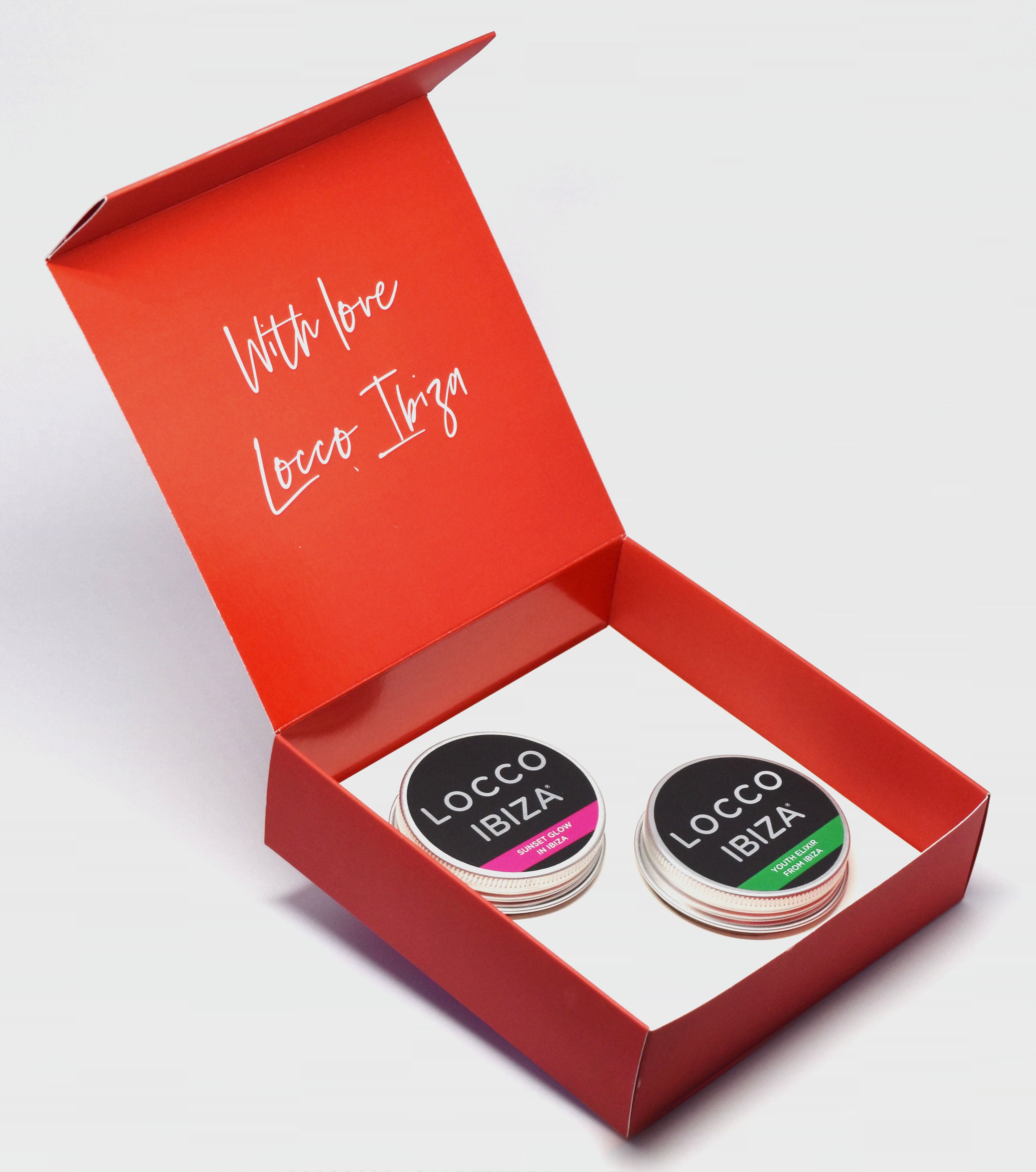 Pack 2 unidades caja Passion Red Locco Ibiza – Set cosmética facial vegana de Ibiza
