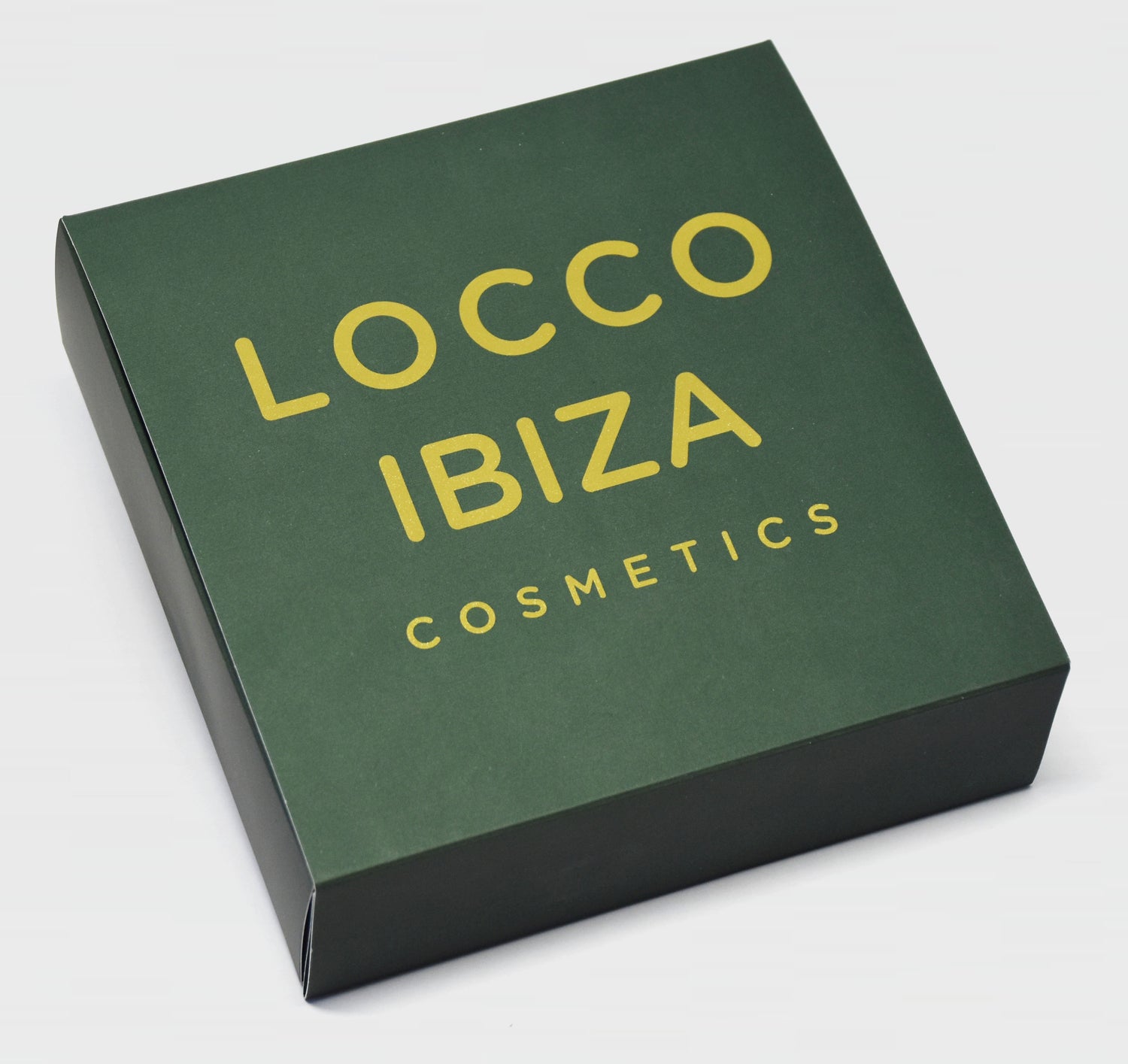 Caja Forest Green Locco Ibiza – Packaging ecológico cosmética natural de Ibiza