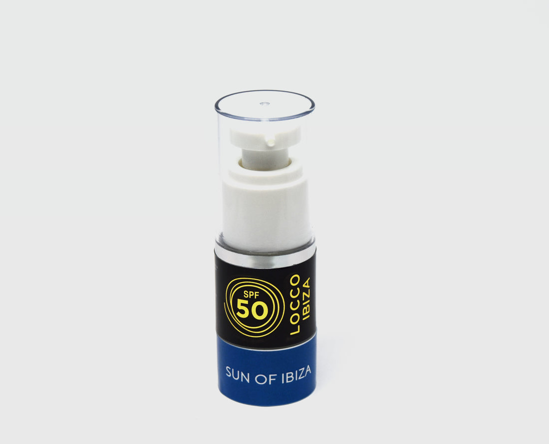 Sun of Ibiza crema solar formato pequeño – Protección solar ligera sin residuo blanco Locco Ibiza